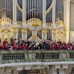 Der PC während des Auftrittes vor der Silbermann-Orgel